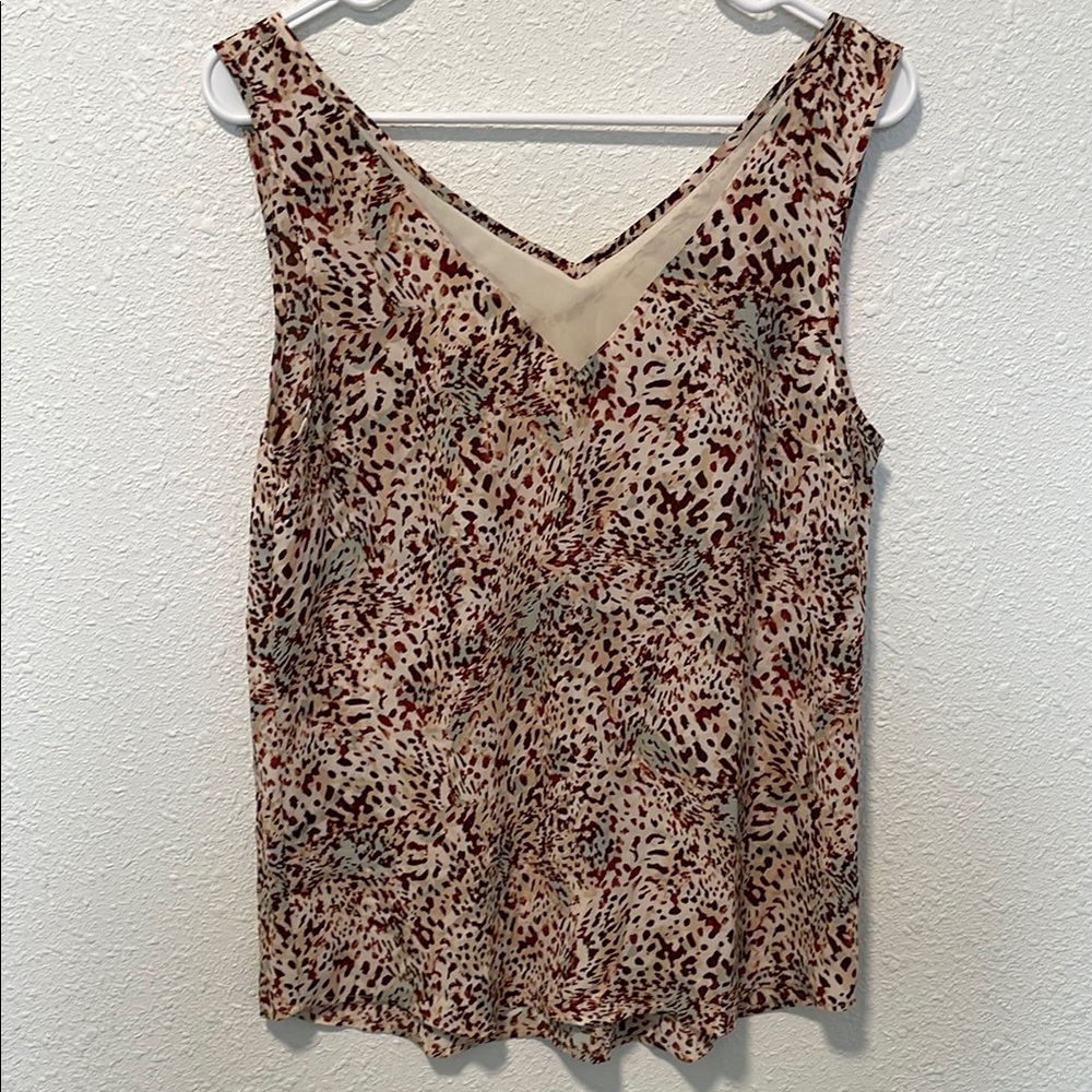 Maurices Tan and Brown Sleeveless Tank Top